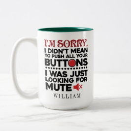 パパ誕生日がボタンを押すつもりではなかった ツートーンマグカップ