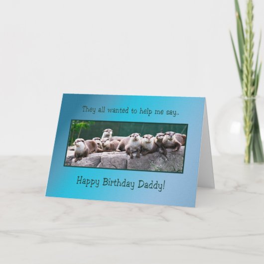 パパ誕生日とカワウソ カード (正面)