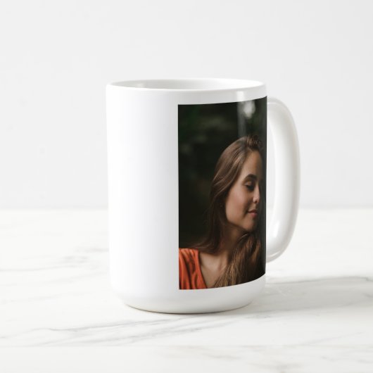 パパ誕生日と父の日の追加の写真と名前 コーヒーマグカップ (正面右)