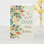 パパ誕生日へカラフル カード (黄色い花)