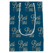 パパ誕生日オンブルー ミディアムペーパーバッグ (裏面)