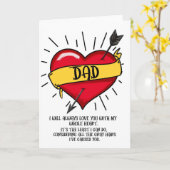 パパ誕生日カードタトゥーグレーの髪 カード (黄色い花)