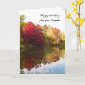 パパ誕生日カード娘から – 秋のシーン カード (黄色い花)