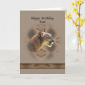 パパ誕生日カード（クーガー付） カード (黄色い花)