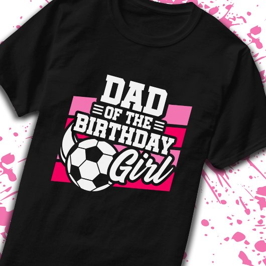 パパ誕生日ガールズサッカー誕生日父 Tシャツ