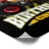 パパ誕生日クルーのモンスタートラック ポスター (角)