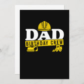 パパ誕生日クルー建築テーマBdaパーティー セーブザデート (正面/裏面)