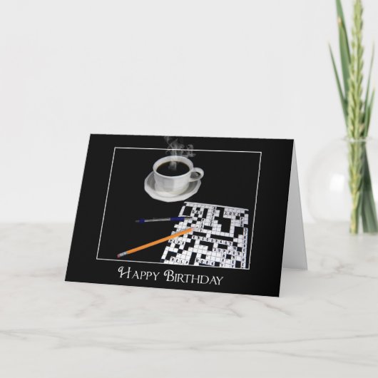 パパ誕生日クロスワードパズル カード (正面)