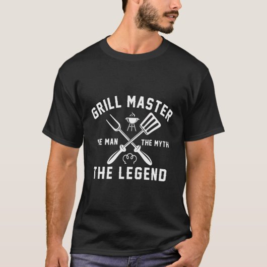 パパ誕生日グリルグリルマスターギフト男性へBb Tシャツ (正面)