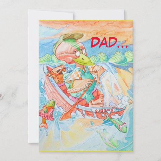 パパ誕生日グリーティングカード サンキューカード (正面)