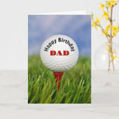 パパ誕生日ゴルフボールオンザティー カード (黄色い花)