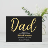 パパ誕生日シンプルファーズデイパーティー 招待状 (スタンド正面)