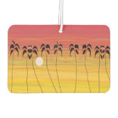 パパ誕生日トロピカル素晴らしサンセット カーエアーフレッシュナー (裏面)