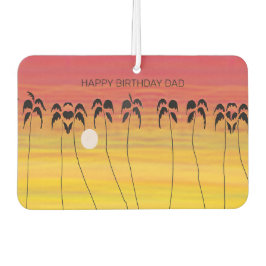 パパ誕生日トロピカル素晴らしサンセット カーエアーフレッシュナー