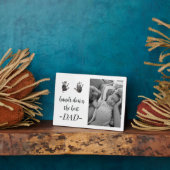 パパ誕生日ファーザーズデイハンドプリントフォト フォトプラーク (側面)