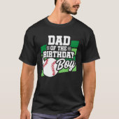 パパ誕生日ボーイズベースボールパーティー父ポップ・アートの Tシャツ (正面)