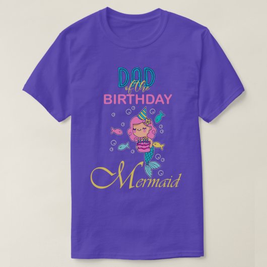 パパ誕生日マーメイド3 Tシャツ (デザイン正面)