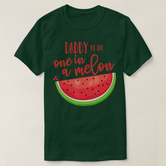 パパ誕生日ワンinメロンスイカヘム少年 tシャツ (デザイン正面)