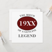 パパ誕生日追加Year凡例赤はっきりした黒 カード (正面/裏面インサイチュ)