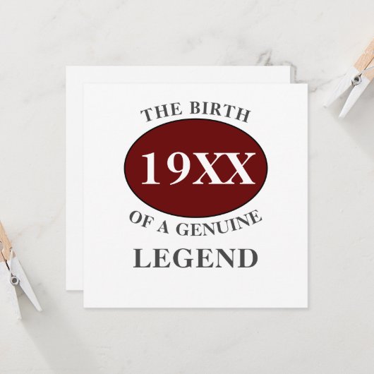 パパ誕生日追加Year凡例赤はっきりした黒 カード (正面/裏面インサイチュ)