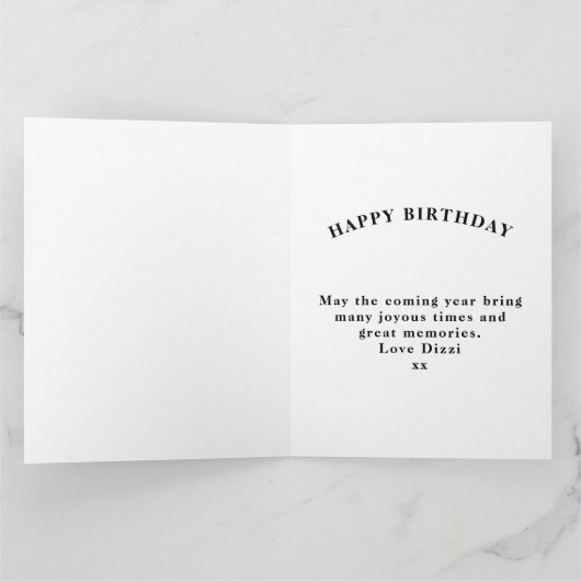 パパ誕生日追加Year凡例赤ブラックカーはっきりしたド カード (内部)