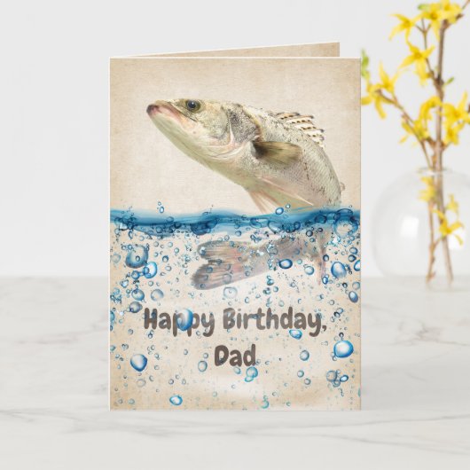 パパ誕生日魚 カード (黄色い花)