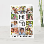 パパ誕生日12枚の写真を簡単最高のに カード (正面)