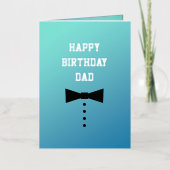 パパ誕生日、ブラックタイモダンクール、 箔グリーティングカード (正面)