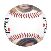 パパ誕生日 – 父の日写真 野球ボール (裏面)