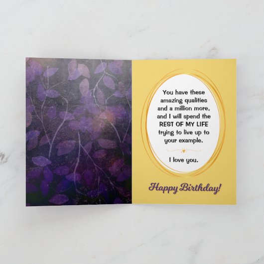 パパ誕生日、私は誇りを持ったあなたの娘 シーズンカード (内部)