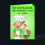 パパ調理師 カード<br><div class="desc">パパがバーベキューを担当する時の状況を知っている！ここに父の日のカードはあなたの人生の調理師のために。あなたの単語（前と内側）を変更することができもしる良い調理師であるもしか、代わりに彼の誕生日に与えそれを望む。</div>