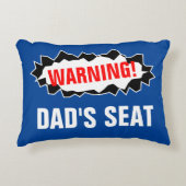 パパ警告の父親の日の贈り物装飾用クッション アクセントクッション (正面)