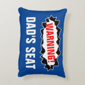 パパ警告の父親の日の贈り物装飾用クッション アクセントクッション (裏面(縦))