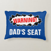 パパ警告の父親の日の贈り物装飾用クッション アクセントクッション (裏面)