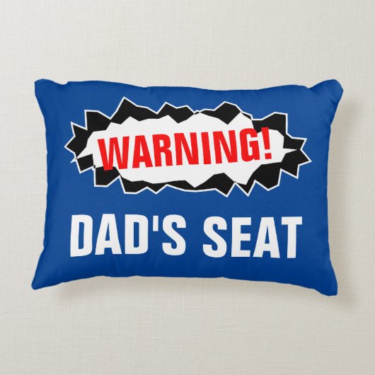パパ警告の父親の日の贈り物装飾用クッション アクセントクッション (裏面)