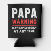 パパ警告ーの昼寝はいつおもしろいも 缶クーラー (正面)