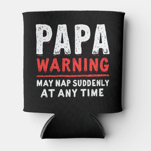 パパ警告ーの昼寝はいつおもしろいも 缶クーラー (正面)