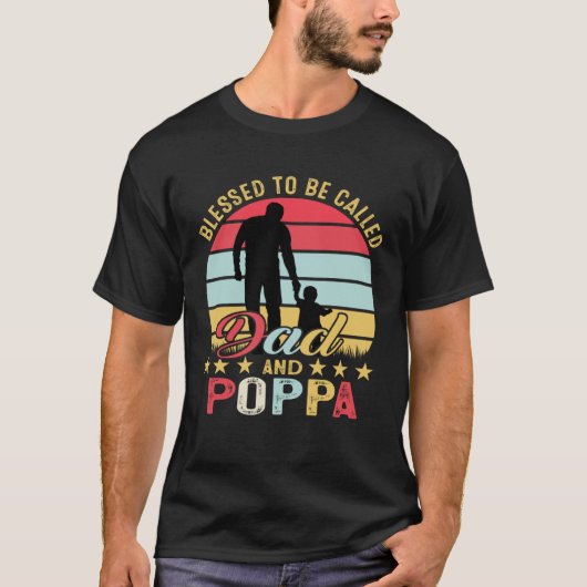 パパ賛美と呼ばヴィンテージの父親 Tシャツ (正面)