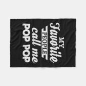 パパ贈り物私のお気に入りの人がパパと呼ぶ フリースブランケット (正面(横))