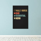 パパ贈与 |オスナース。パパ。必須。ヒーロー キャンバスプリント (インサイチュ (ウッドフロア))