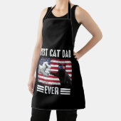 パパ贈与 |最高の猫パパEVER USA国旗 エプロン (インサイチュ)