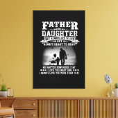 パパ贈与 |父と娘の目を合わせたハート キャンバスプリント (インサイチュ (リビング))