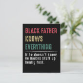 パパ贈与 | Black Father Know Everythingパパ・ギフト サンキューカード (スタンド正面)