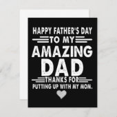 パパ贈与 | Happy Father's Day to My AmazingパパTh サンキューカード (正面/裏面)