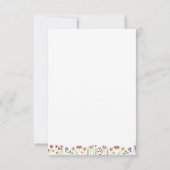 パパ赤ちゃんシャワーゲームカードを知っているワイルドフラワー 招待状 (裏面)