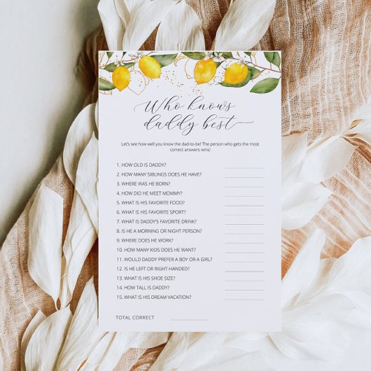 パパ赤ちゃんシャワー最高のゲームを知るレモン