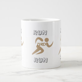 パパ走って!おもしろいランニングパパギフトお父さんへのプレゼントに ジャンボコーヒーマグカップ