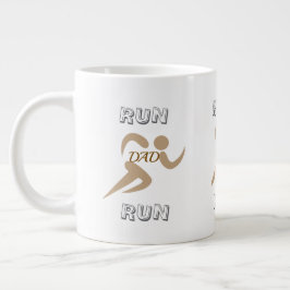 パパ走って!おもしろいランニングパパギフトお父さんへのプレゼントに ジャンボコーヒーマグカップ