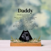 パパ超音波検査のための心のこもったバンプの詩 アクリルサイン (ニュートラル)