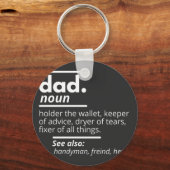 パパ辞書の定義 – おもしろい Faters Day Gift キーホルダー (正面)